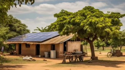 Mini-r&eacute;seau solaire hors-r&eacute;seau dans un village rural